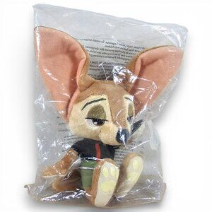 TOMY Disney Zootopia Finnick Fennec Fox Plush Stuffed Toy NEW with Tags 7"